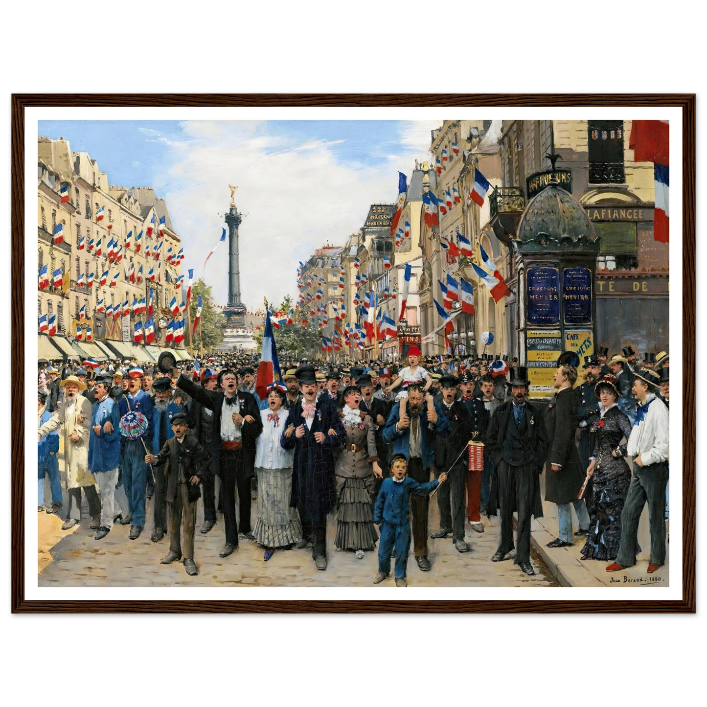 La Marseillaise (1880) Art Print | Jean Beraud - Framed Poster - 30x40 cm / 12x16″ - Black frame