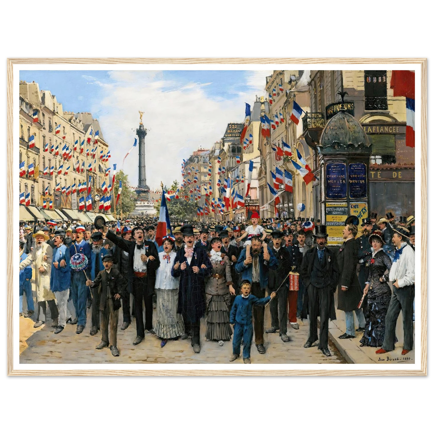 La Marseillaise (1880) Art Print | Jean Beraud - Framed Poster - 30x40 cm / 12x16″ - Black frame