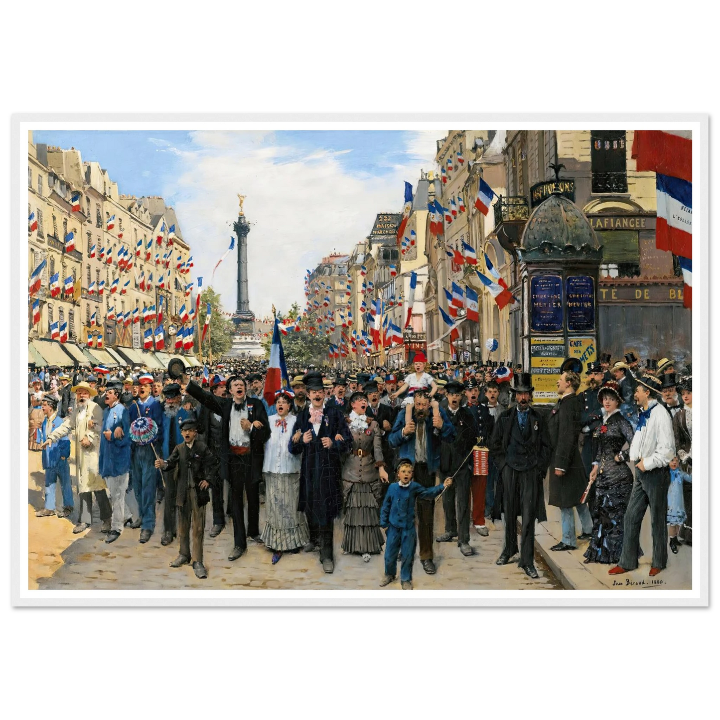 La Marseillaise (1880) Art Print | Jean Beraud - Framed Poster - 30x40 cm / 12x16″ - Black frame