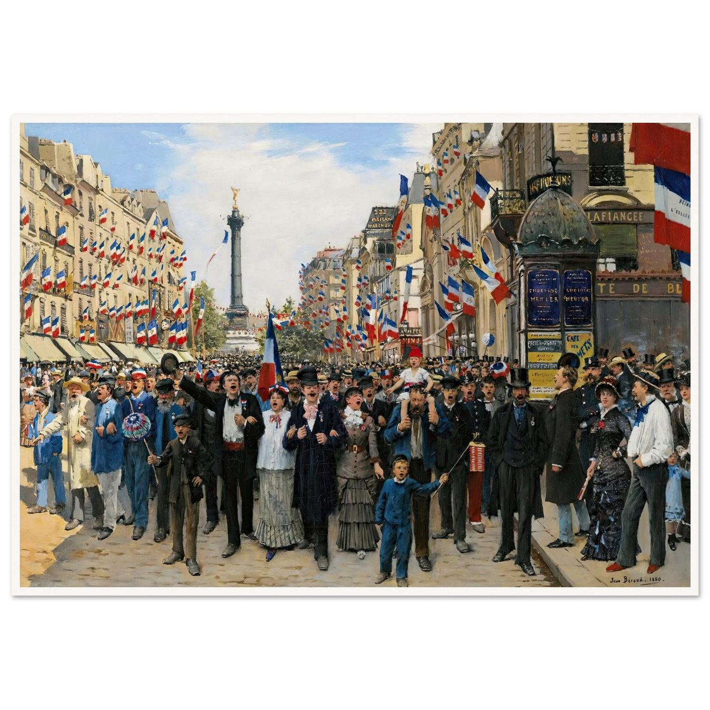 La Marseillaise (1880) Art Print | Jean Beraud - Framed Poster - 30x40 cm / 12x16″ - Black frame