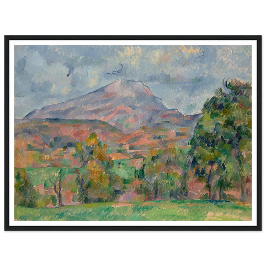 La Montagne Sainte-Victoire (1888-1890) Art Print | Paul Cezanne - Framed Poster - 30x40 cm / 12x16″ - Black frame
