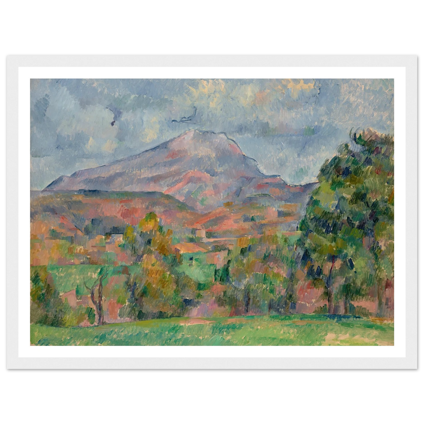 La Montagne Sainte-Victoire (1888-1890) Art Print | Paul Cezanne - Framed Poster - 30x40 cm / 12x16″ - Black frame
