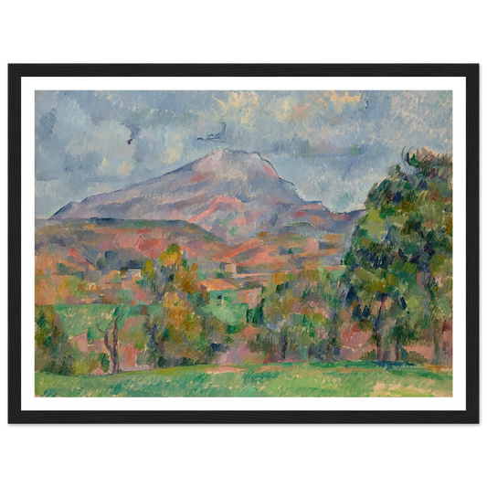 La Montagne Sainte-Victoire (1888-1890) Art Print | Paul Cezanne - Framed Poster - 30x40 cm / 12x16″ - Black frame
