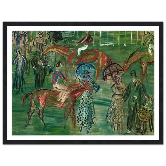La pelouse (circa 1950) Art Print | Raoul Dufy - Framed Poster - 30x40 cm / 12x16″ - Black frame