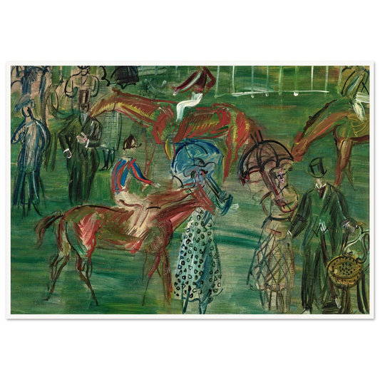 La pelouse (circa 1950) Art Print | Raoul Dufy - Framed Poster - 30x40 cm / 12x16″ - Black frame