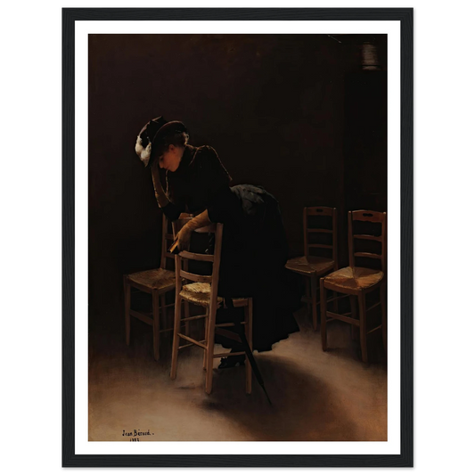 La Prière (1883) Art Print | Jean Beraud - Framed Poster - 30x40 cm / 12x16″ - Black frame