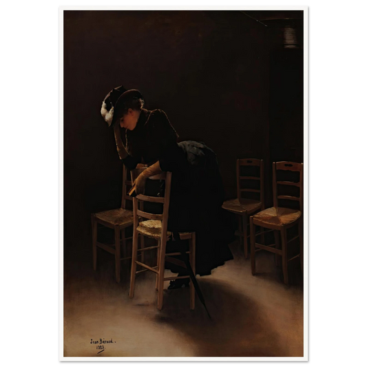 La Prière (1883) Art Print | Jean Beraud - Framed Poster - 30x40 cm / 12x16″ - Black frame
