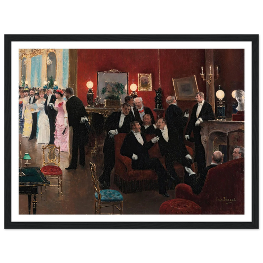 La réception Art Print | Jean Beraud - Framed Poster - 30x40 cm / 12x16″ - Black frame