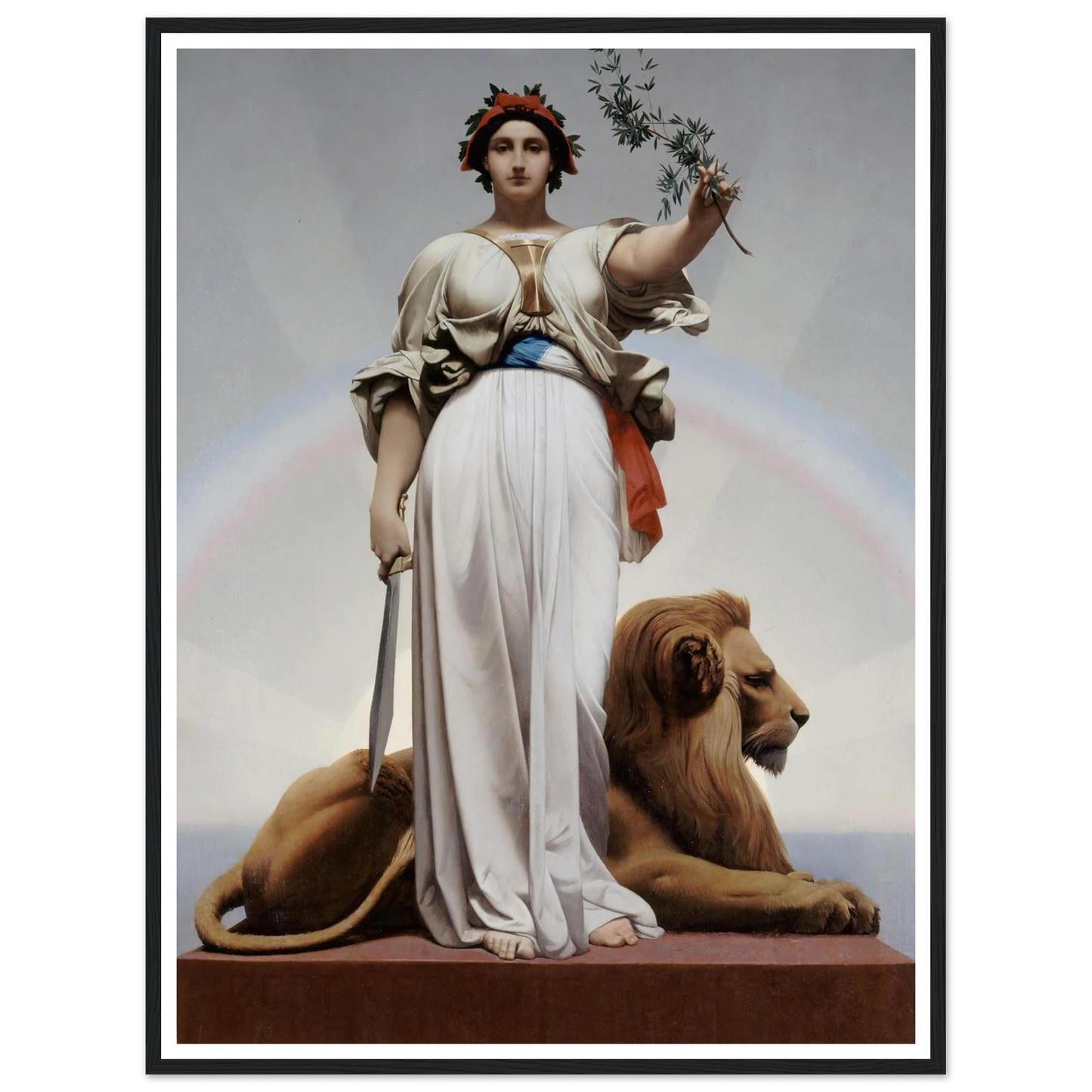 La République (1848) Art Print | Jean Leon Gerome - Framed Poster - 30x40 cm / 12x16″ - Black frame