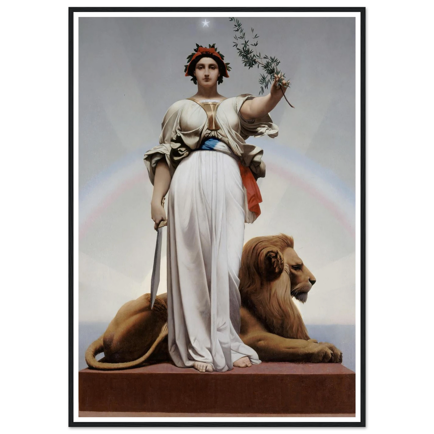 La République (1848) Art Print | Jean Leon Gerome - Framed Poster - 30x40 cm / 12x16″ - Black frame