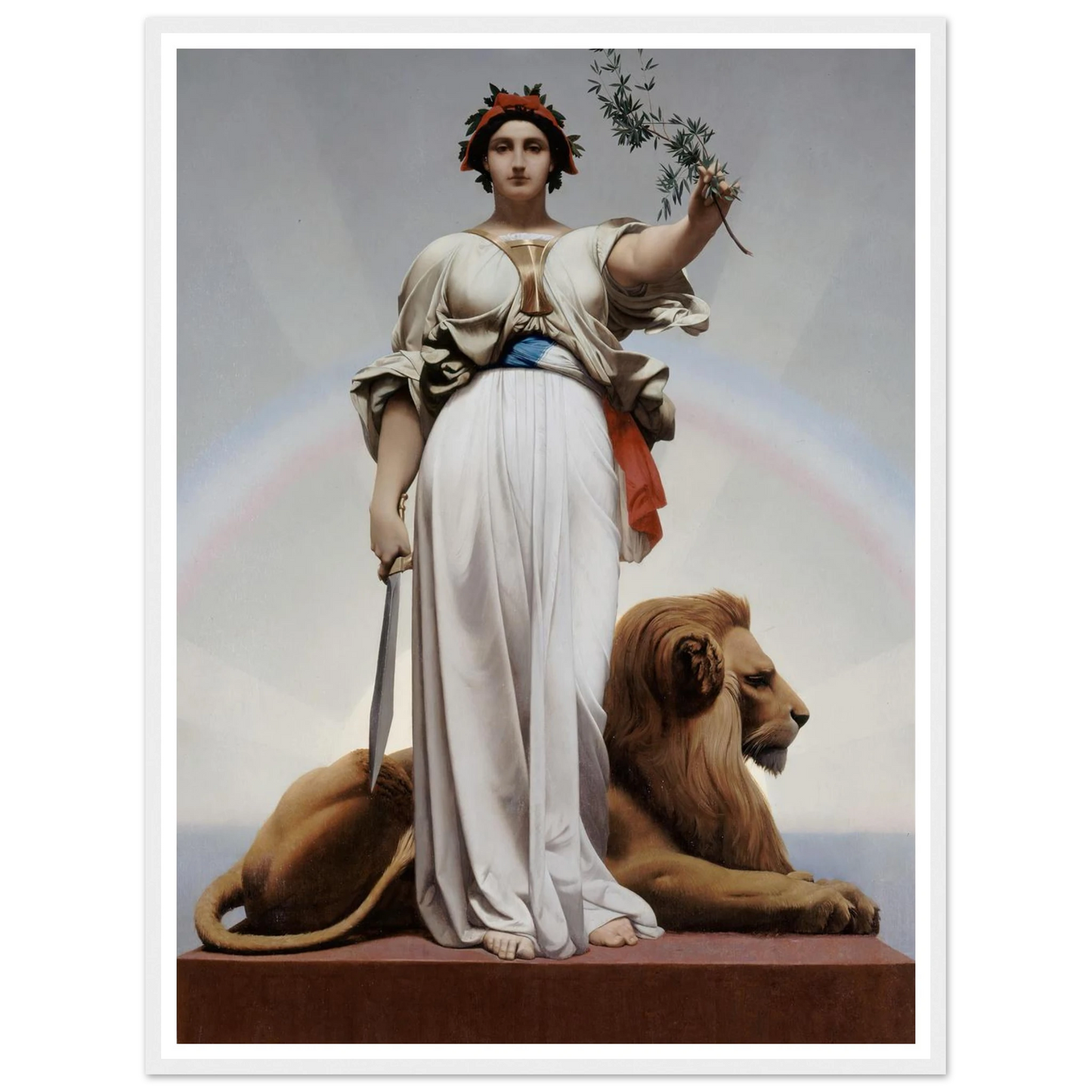 La République (1848) Art Print | Jean Leon Gerome - Framed Poster - 30x40 cm / 12x16″ - Black frame
