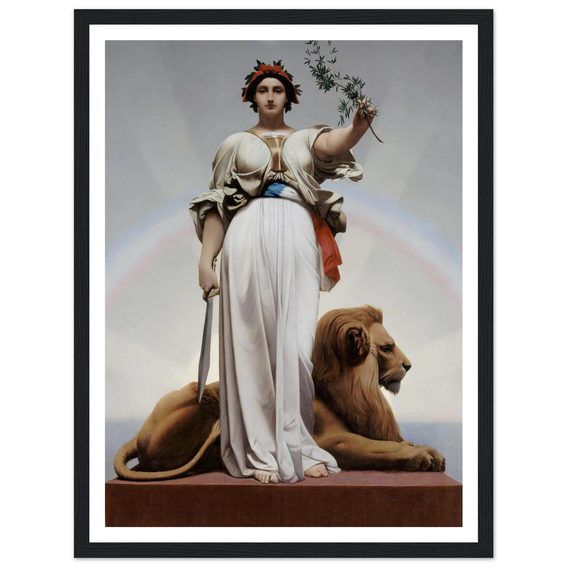 La République (1848) Art Print | Jean Leon Gerome - Framed Poster - 30x40 cm / 12x16″ - Black frame