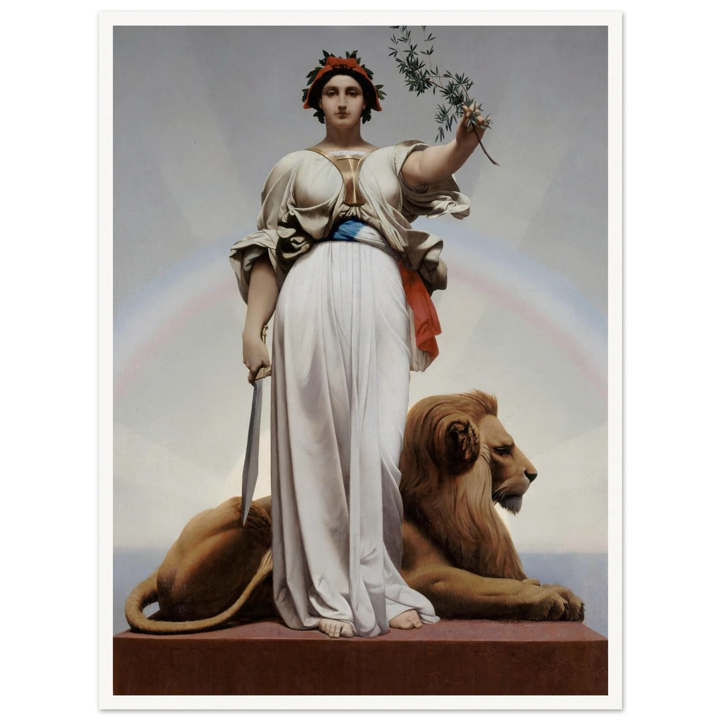 La République (1848) Art Print | Jean Leon Gerome - Framed Poster - 30x40 cm / 12x16″ - Black frame