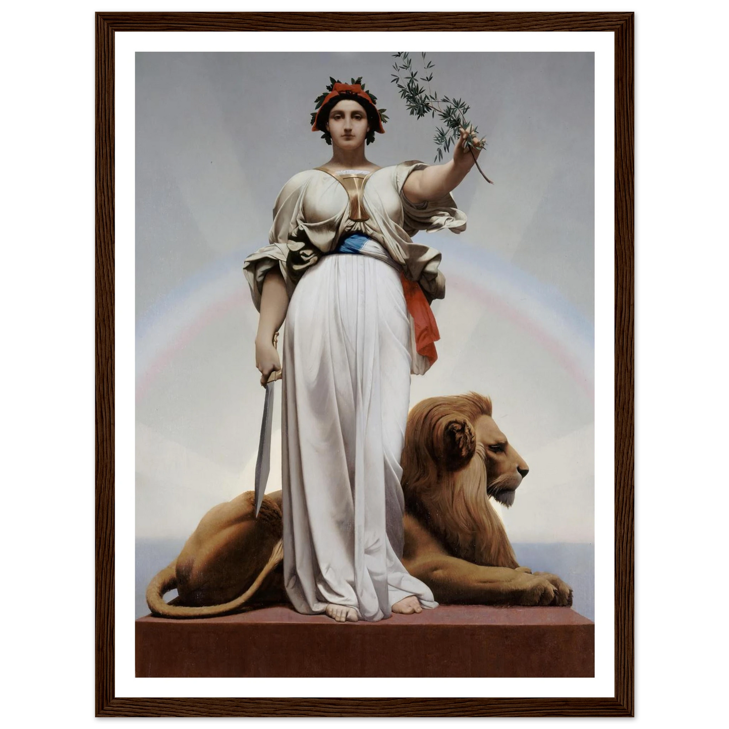 La République (1848) Art Print | Jean Leon Gerome - Framed Poster - 30x40 cm / 12x16″ - Black frame