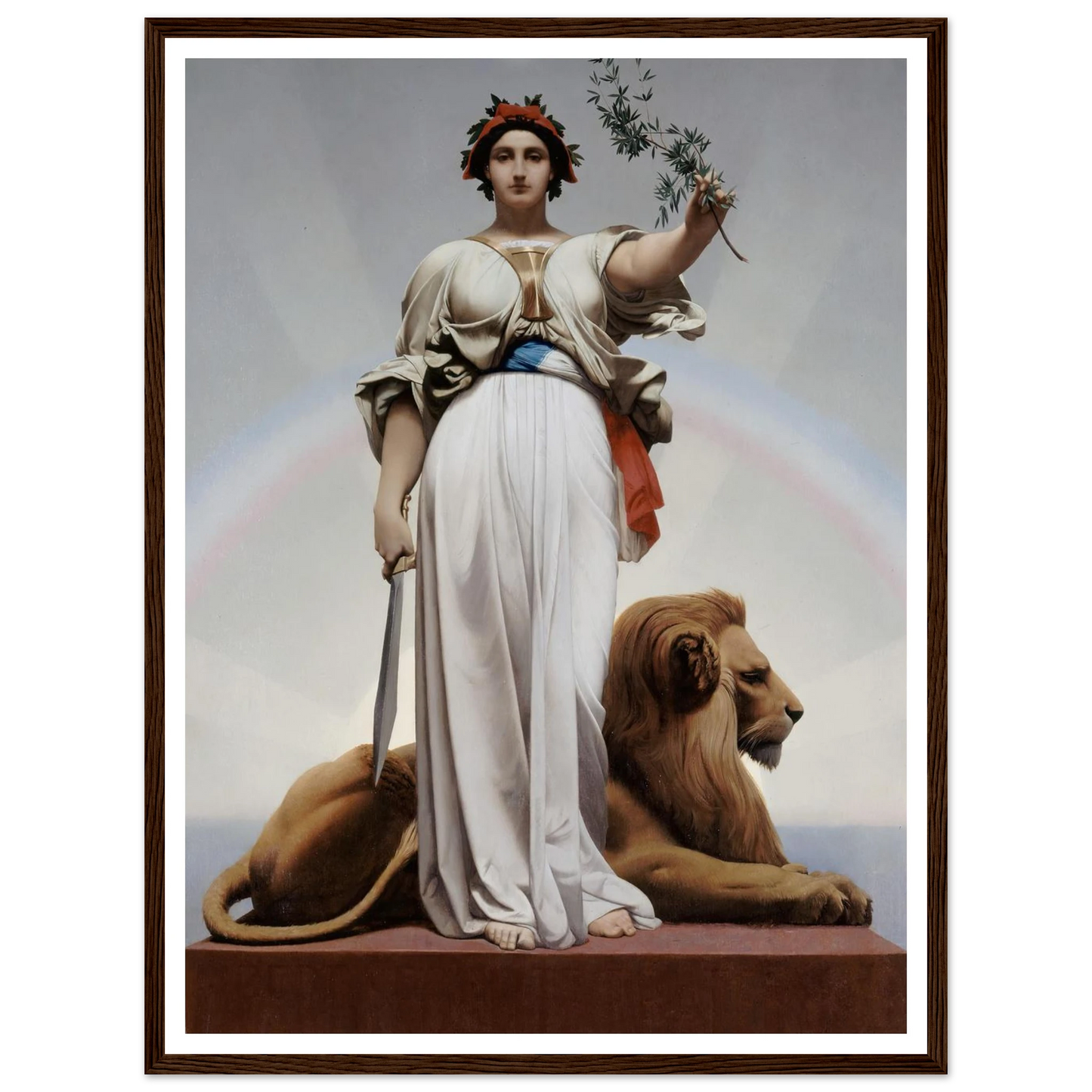 La République (1848) Art Print | Jean Leon Gerome - Framed Poster - 30x40 cm / 12x16″ - Black frame
