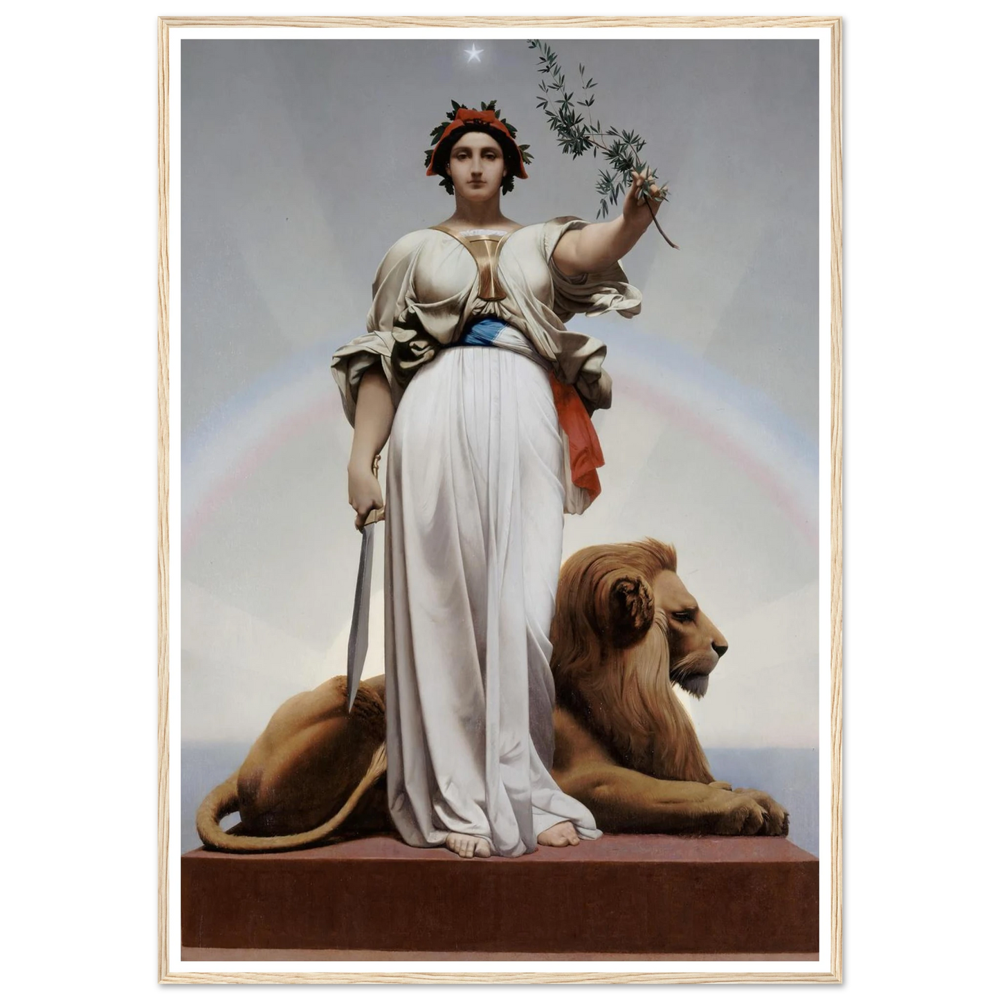 La République (1848) Art Print | Jean Leon Gerome - Framed Poster - 30x40 cm / 12x16″ - Black frame