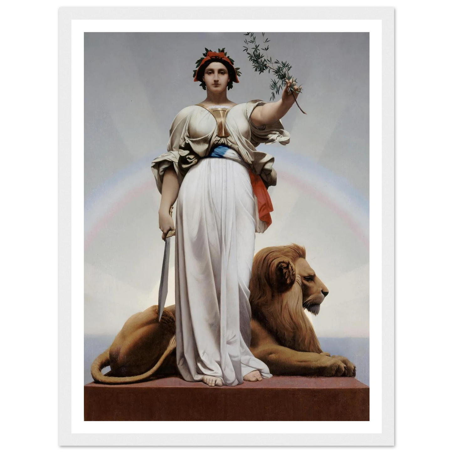La République (1848) Art Print | Jean Leon Gerome - Framed Poster - 30x40 cm / 12x16″ - Black frame