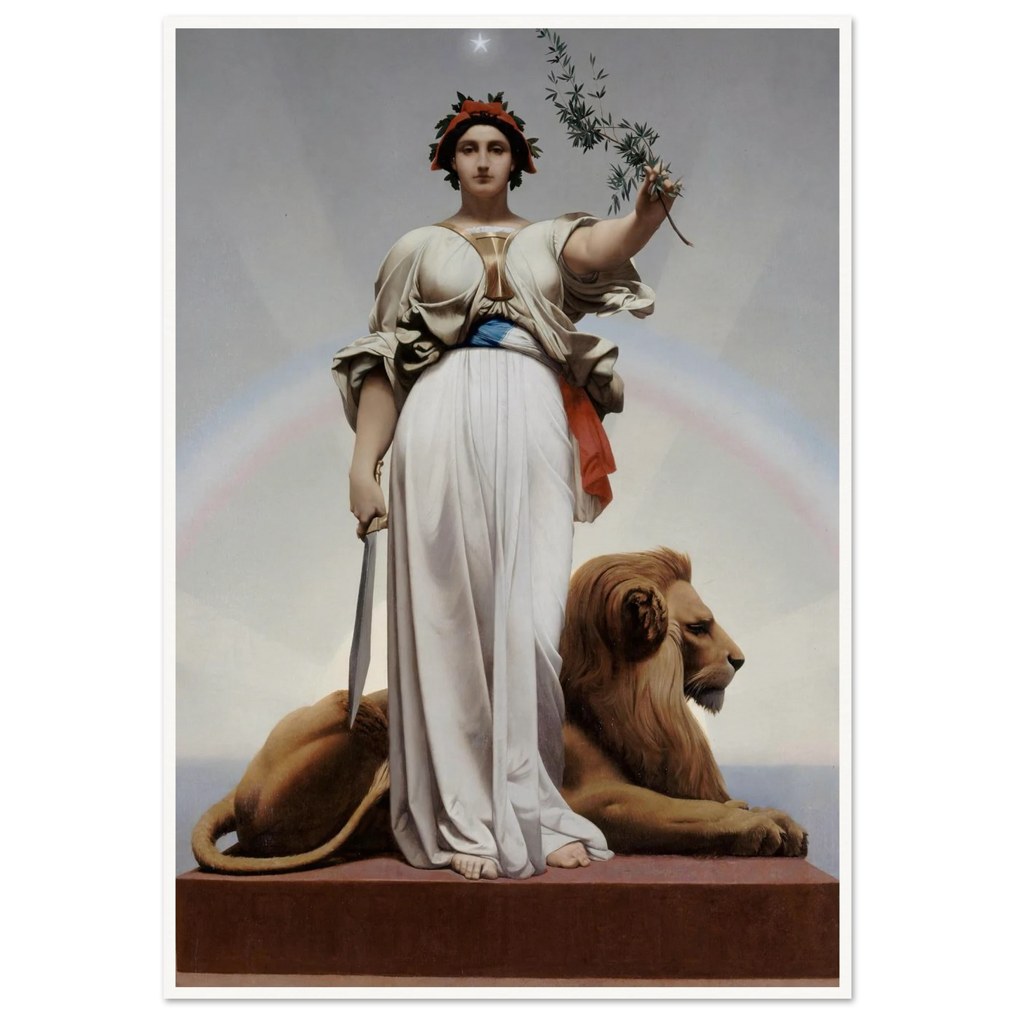La République (1848) Art Print | Jean Leon Gerome - Framed Poster - 30x40 cm / 12x16″ - Black frame