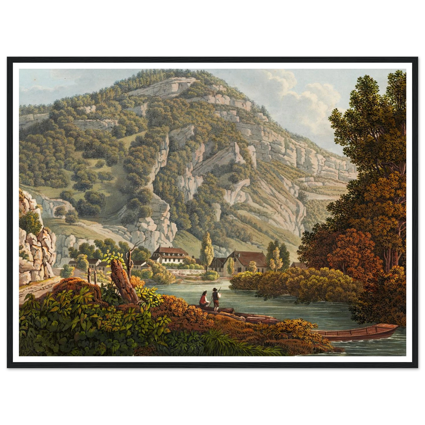 La Reuchenette Art Print | Peter Birmann - Framed Poster - 30x40 cm / 12x16″ - Black frame