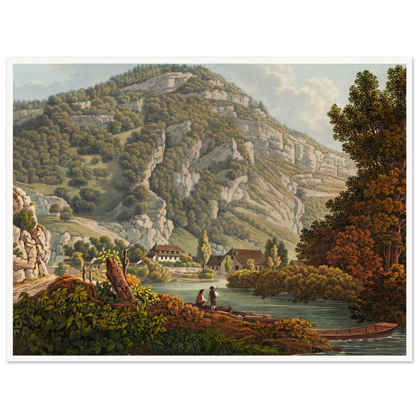 La Reuchenette Art Print | Peter Birmann - Framed Poster - 30x40 cm / 12x16″ - Black frame