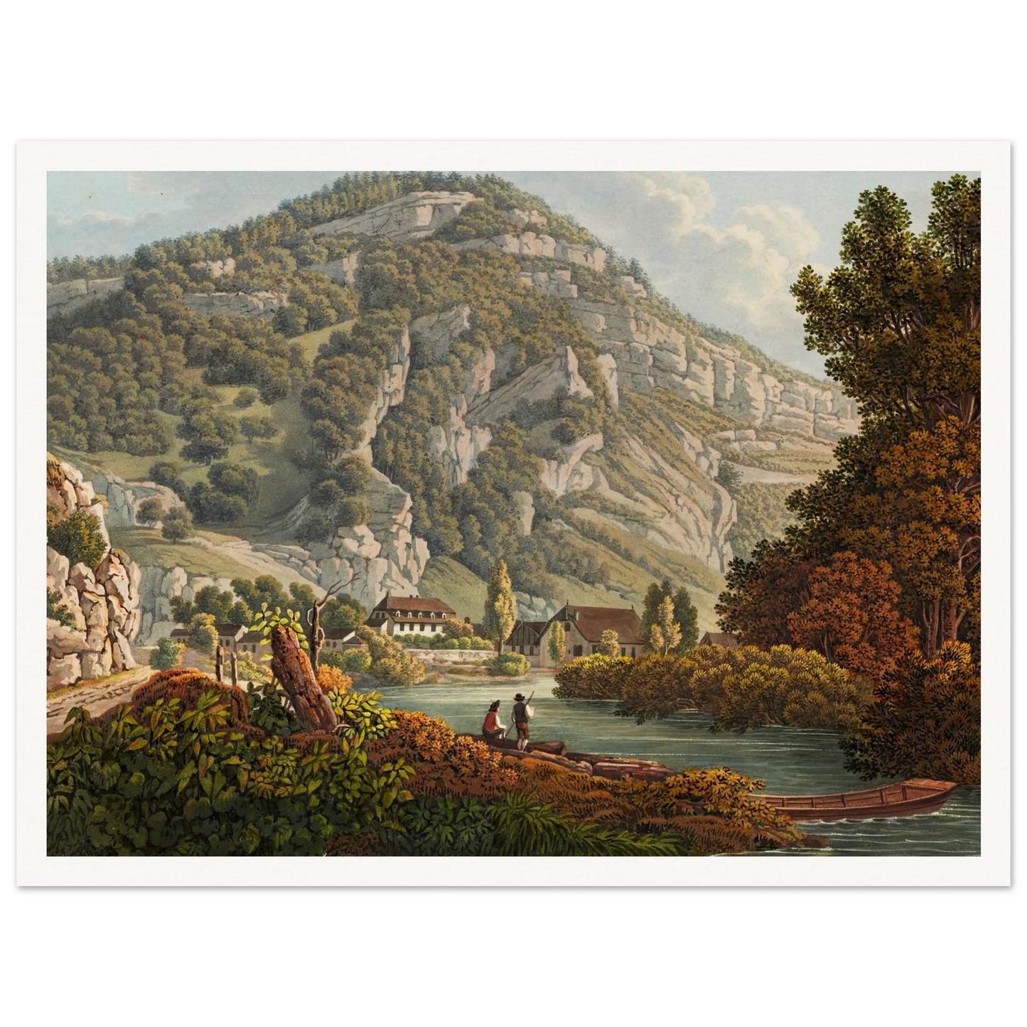 La Reuchenette Art Print | Peter Birmann - Framed Poster - 30x40 cm / 12x16″ - Black frame