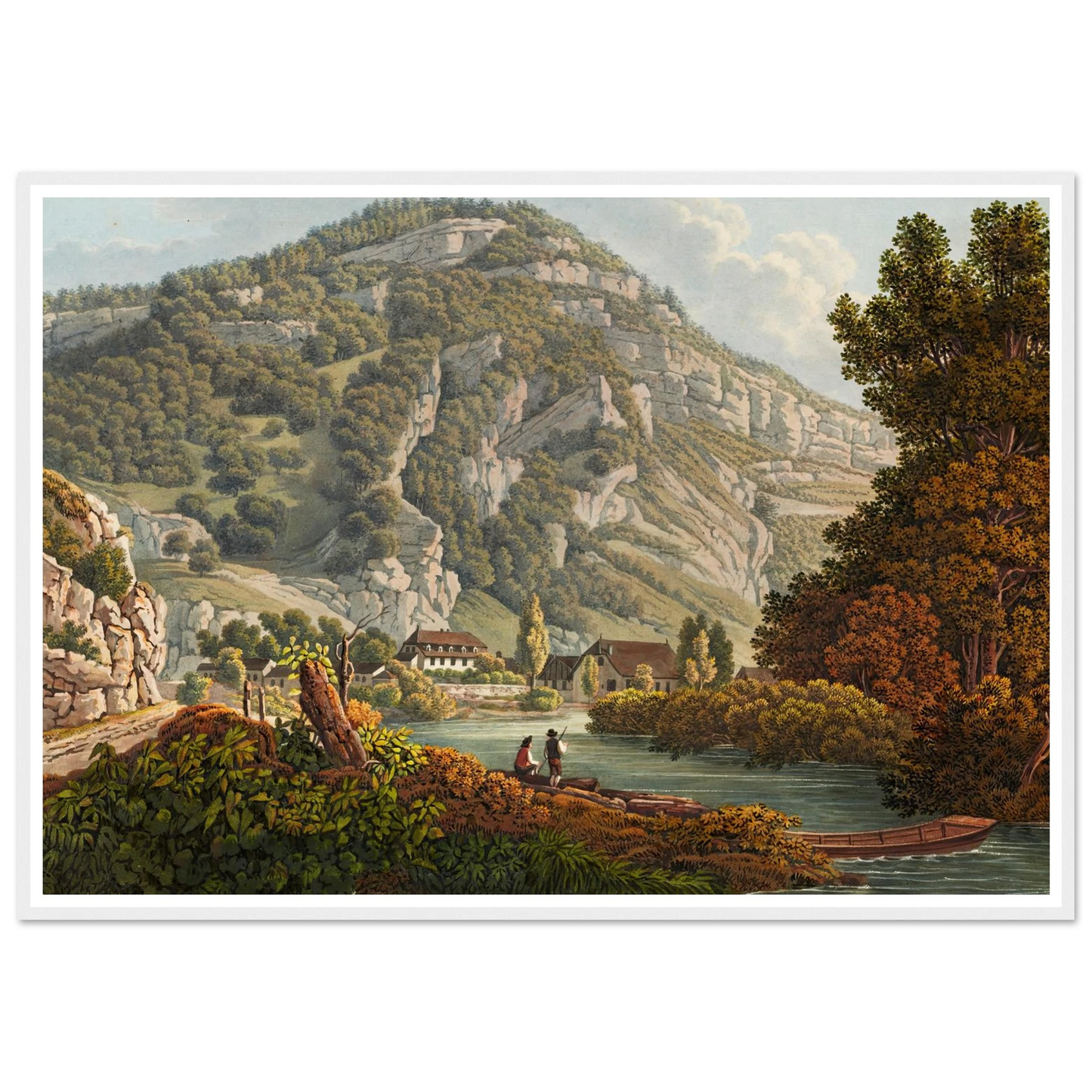 La Reuchenette Art Print | Peter Birmann - Framed Poster - 30x40 cm / 12x16″ - Black frame