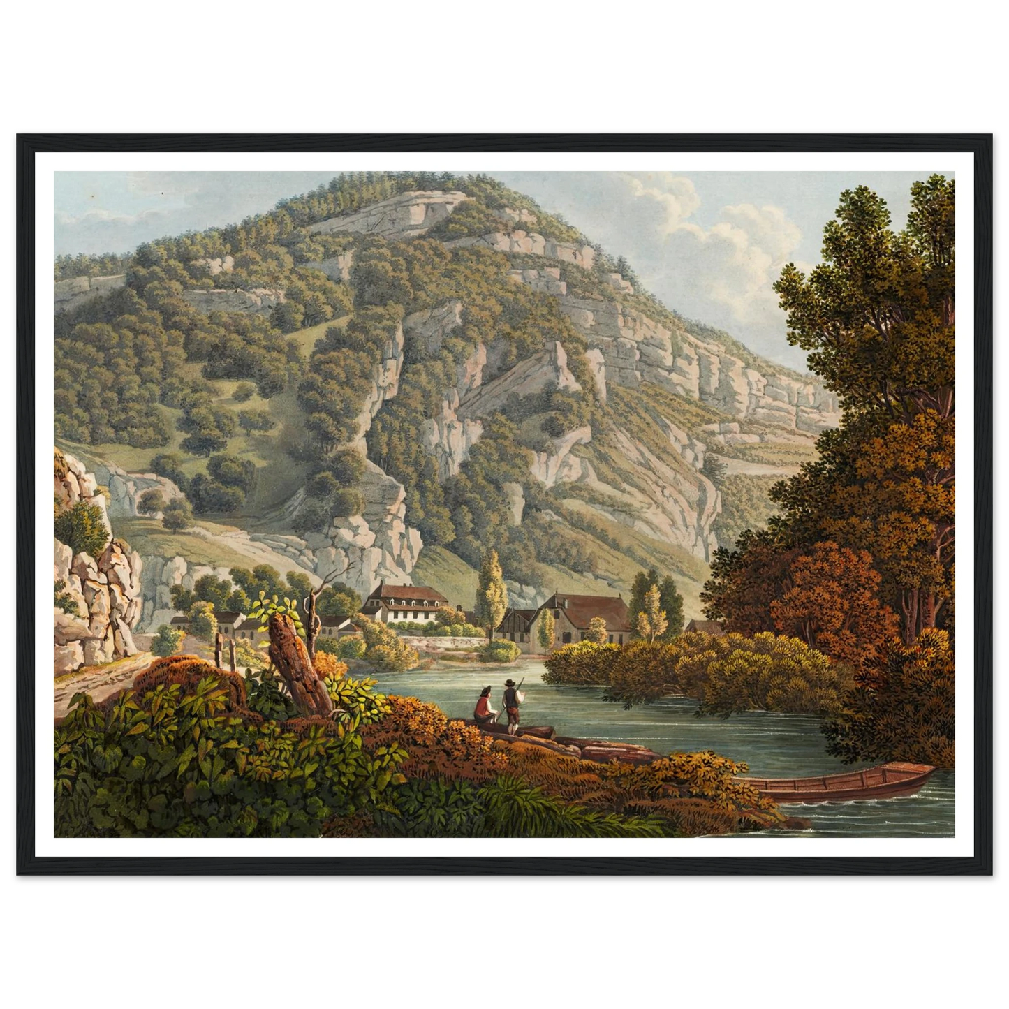 La Reuchenette Art Print | Peter Birmann - Framed Poster - 30x40 cm / 12x16″ - Black frame