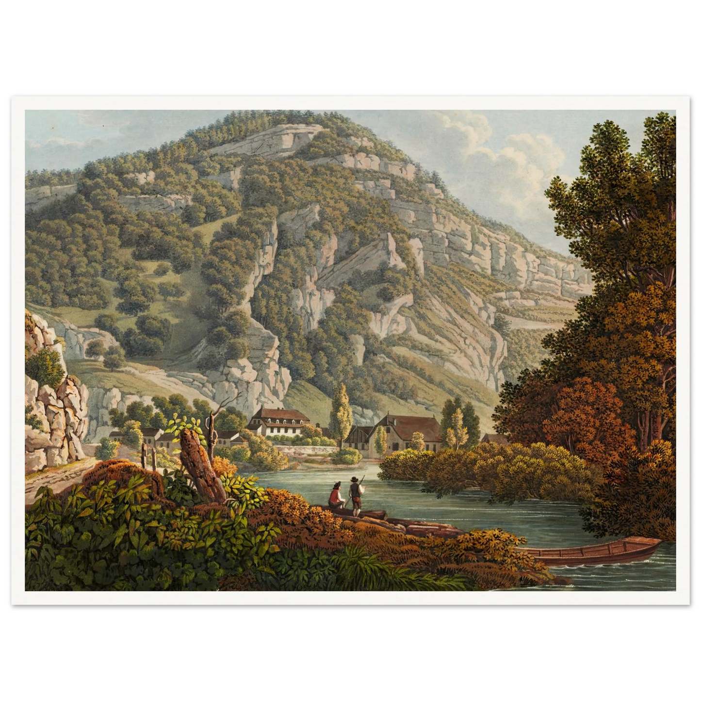 La Reuchenette Art Print | Peter Birmann - Framed Poster - 30x40 cm / 12x16″ - Black frame