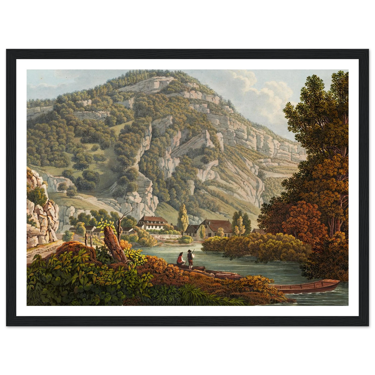 La Reuchenette Art Print | Peter Birmann - Framed Poster - 30x40 cm / 12x16″ - Black frame