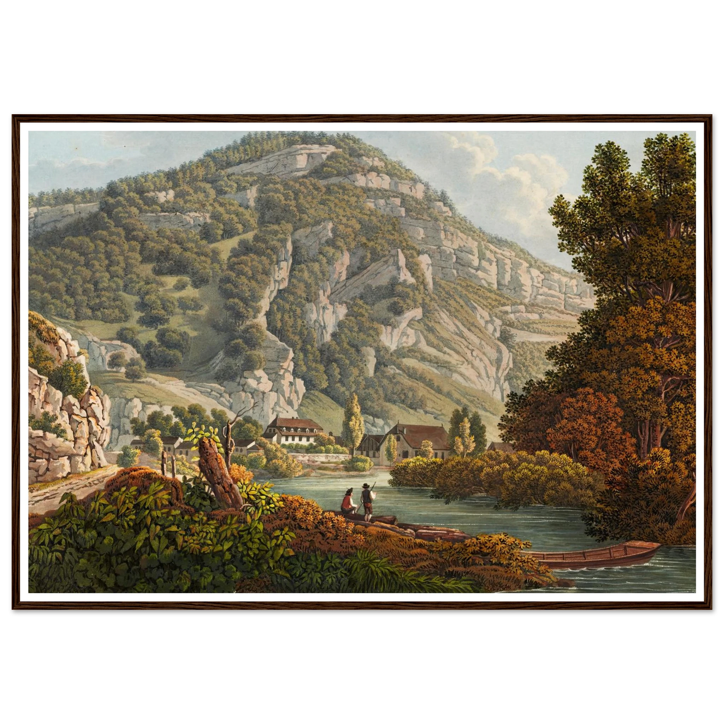 La Reuchenette Art Print | Peter Birmann - Framed Poster - 30x40 cm / 12x16″ - Black frame