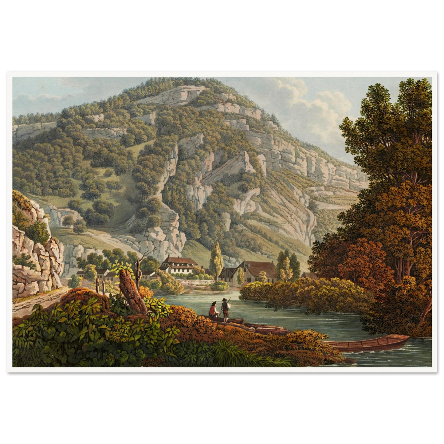 La Reuchenette Art Print | Peter Birmann - Framed Poster - 30x40 cm / 12x16″ - Black frame