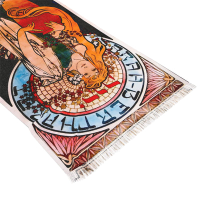 La Samaritaine | Alphonse Mucha Scarf – Art Nouveau Scarf - - 27" × 71'' - 