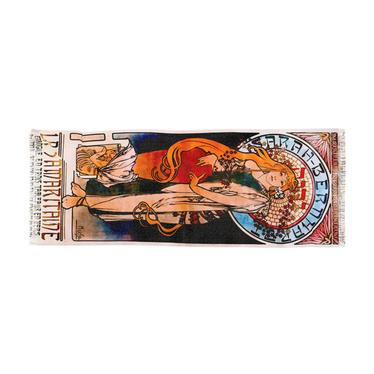 La Samaritaine | Alphonse Mucha Scarf – Art Nouveau Scarf - - 27" × 71'' - 