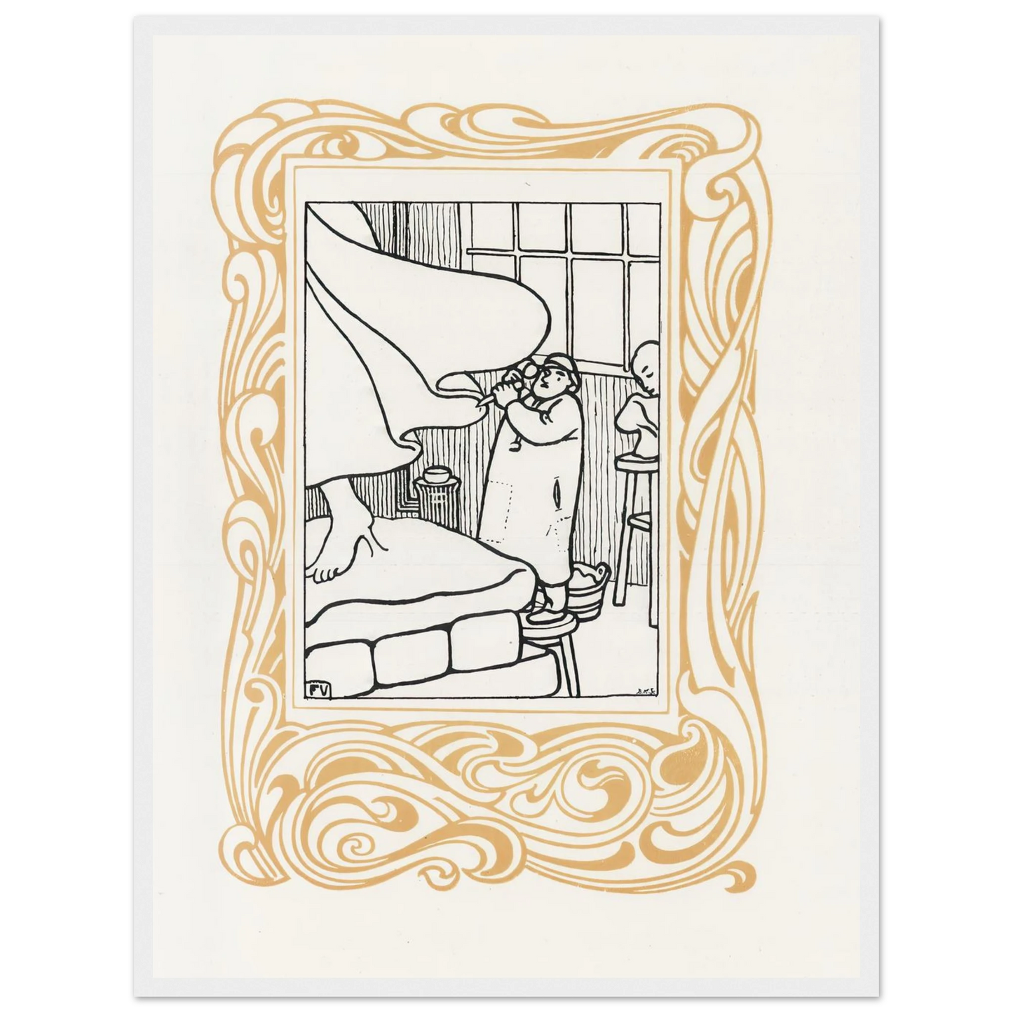 La Sculpture (1901) Art Print | Felix Vallotton - Framed Poster - 30x40 cm / 12x16″ - Black frame