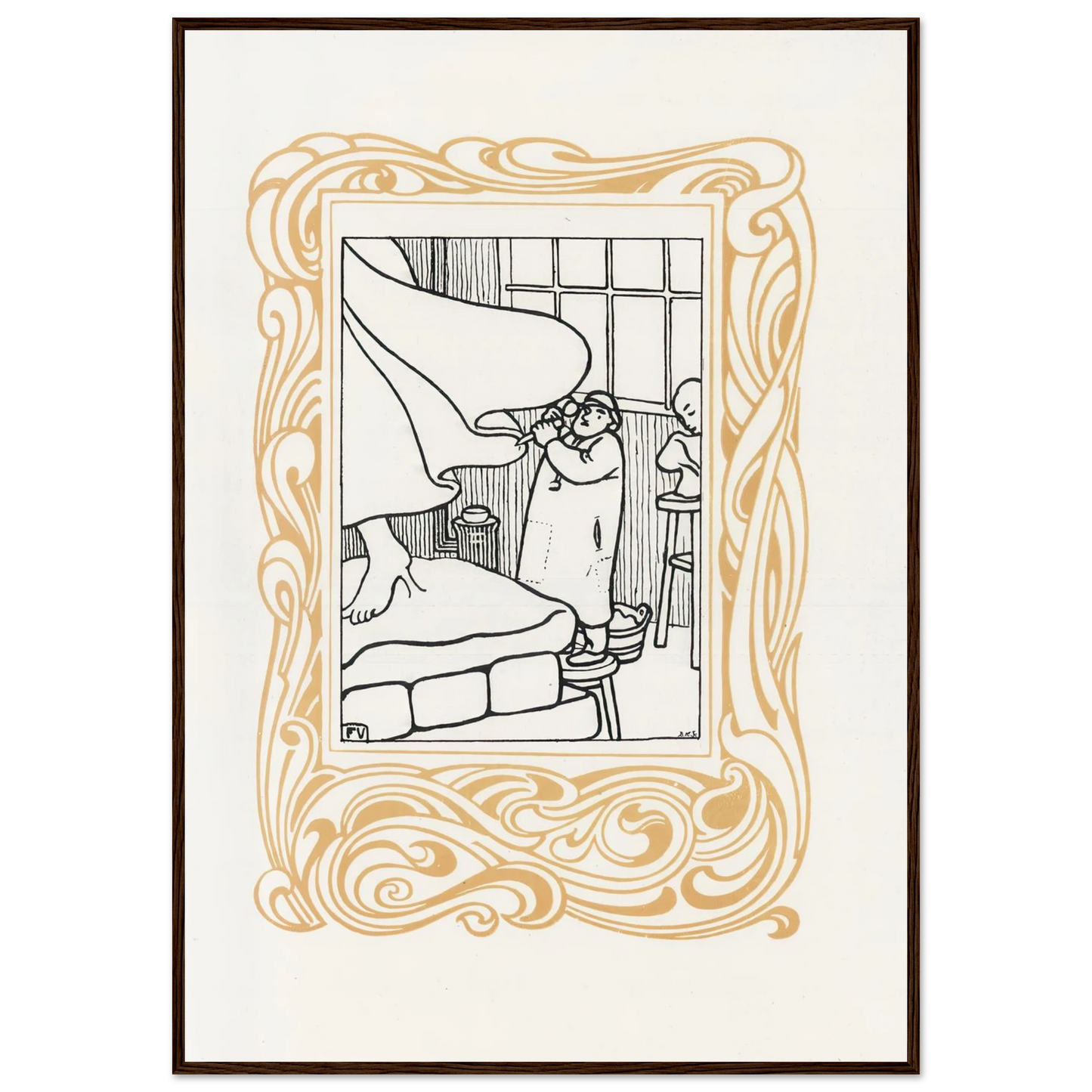 La Sculpture (1901) Art Print | Felix Vallotton - Framed Poster - 30x40 cm / 12x16″ - Black frame