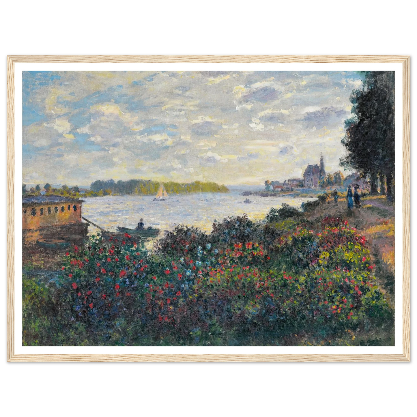 La Seine À Argenteuil (1877) Art Print | Claude Monet - Framed Poster - 30x40 cm / 12x16″ - Black frame