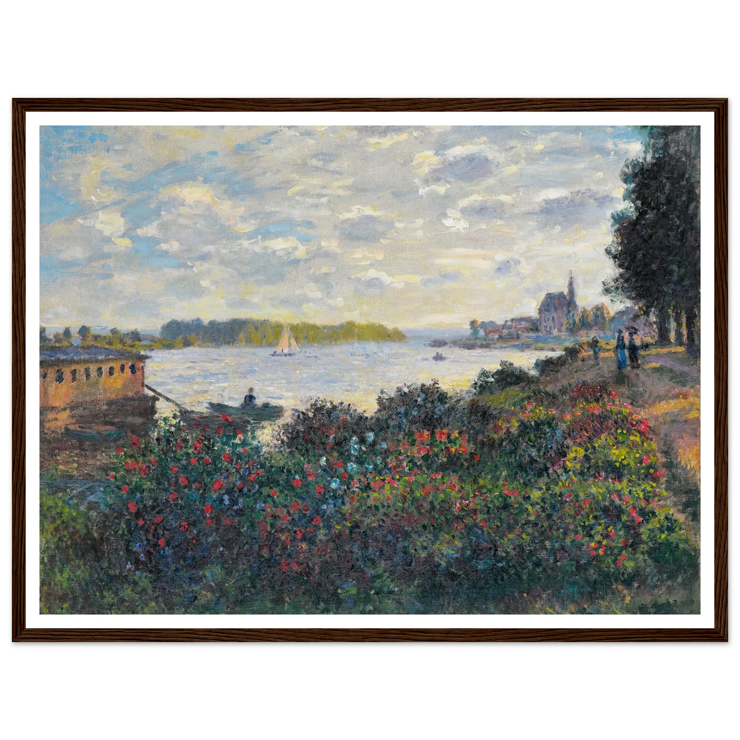 La Seine À Argenteuil (1877) Art Print | Claude Monet - Framed Poster - 30x40 cm / 12x16″ - Black frame