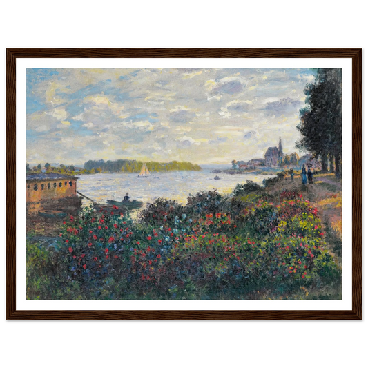La Seine À Argenteuil (1877) Art Print | Claude Monet - Framed Poster - 30x40 cm / 12x16″ - Black frame