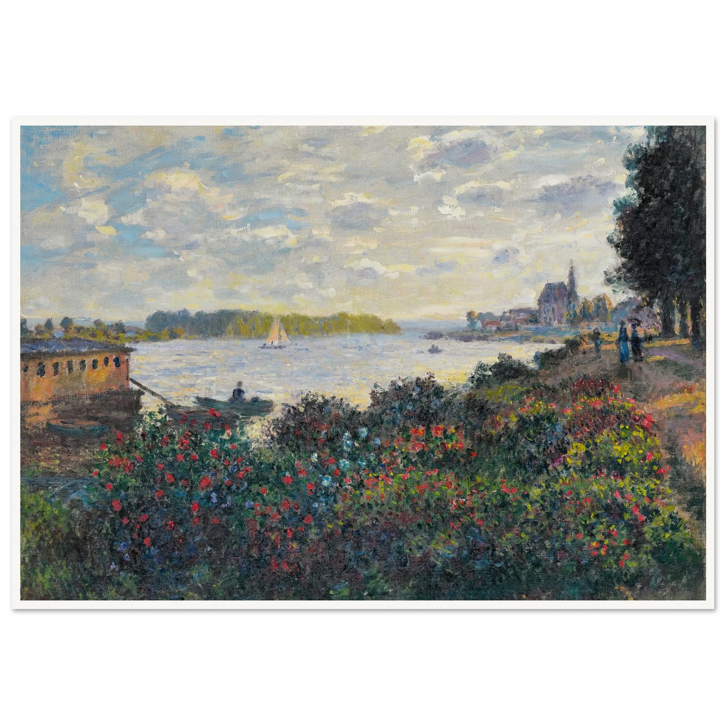 La Seine À Argenteuil (1877) Art Print | Claude Monet - Framed Poster - 30x40 cm / 12x16″ - Black frame
