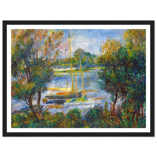 La Seine à Argenteuil (1888) Art Print | Pierre Auguste Renoir - Framed Poster - 30x40 cm / 12x16″ - Black frame
