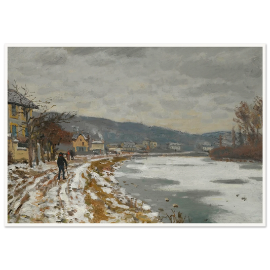 La Seine À Bougival (1869) Art Print | Claude Monet - Framed Poster - 30x40 cm / 12x16″ - Black frame
