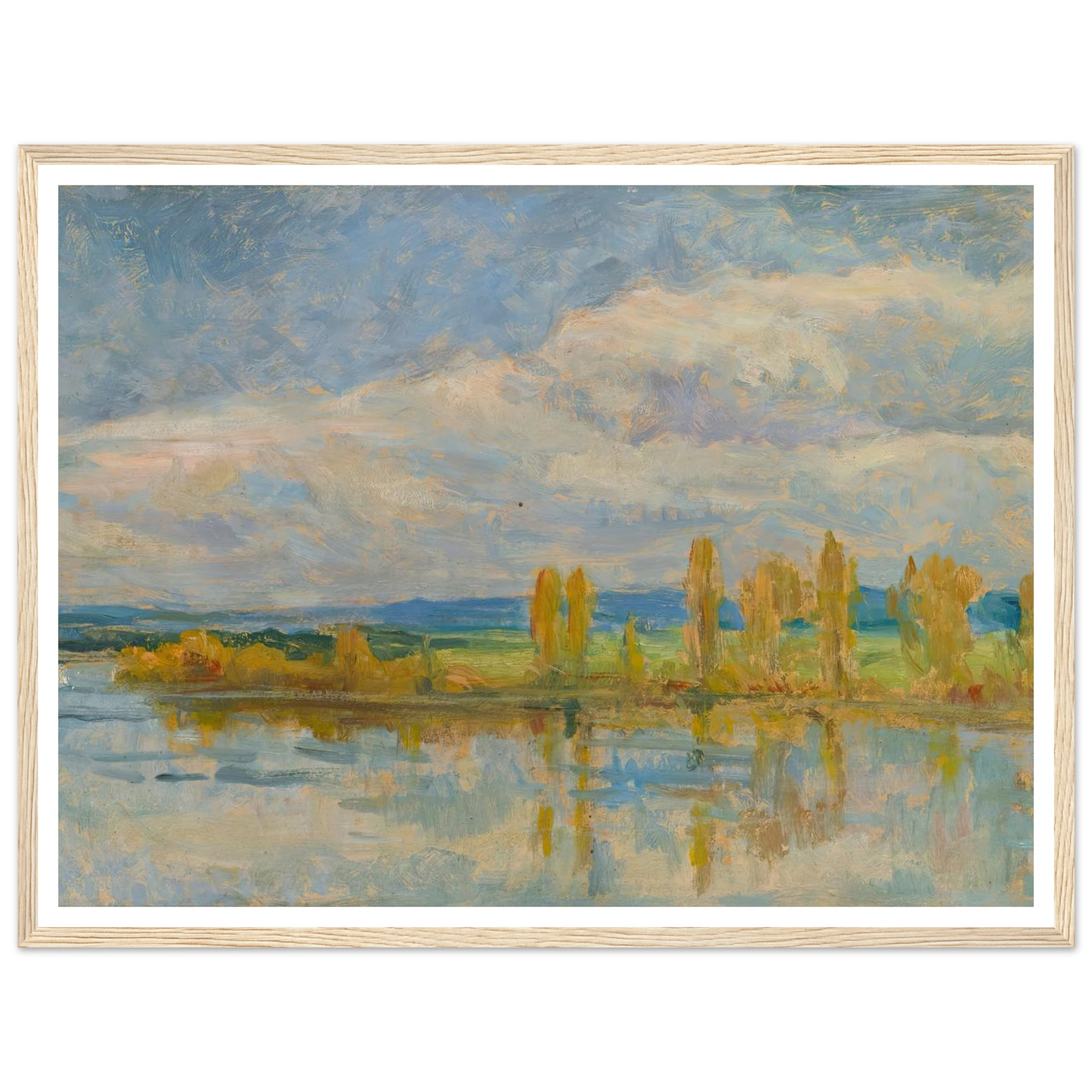 La Seine À Guernes Art Print | Maximilien Luce - Framed Poster - 30x40 cm / 12x16″ - Black frame