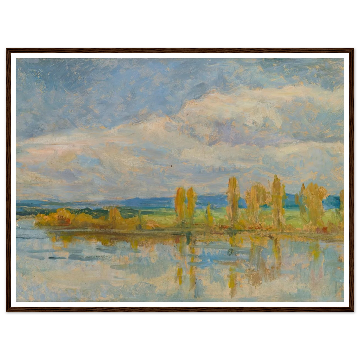 La Seine À Guernes Art Print | Maximilien Luce - Framed Poster - 30x40 cm / 12x16″ - Black frame