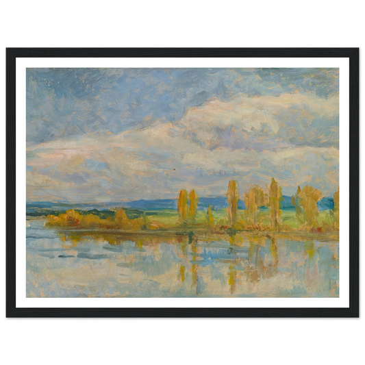 La Seine À Guernes Art Print | Maximilien Luce - Framed Poster - 30x40 cm / 12x16″ - Black frame