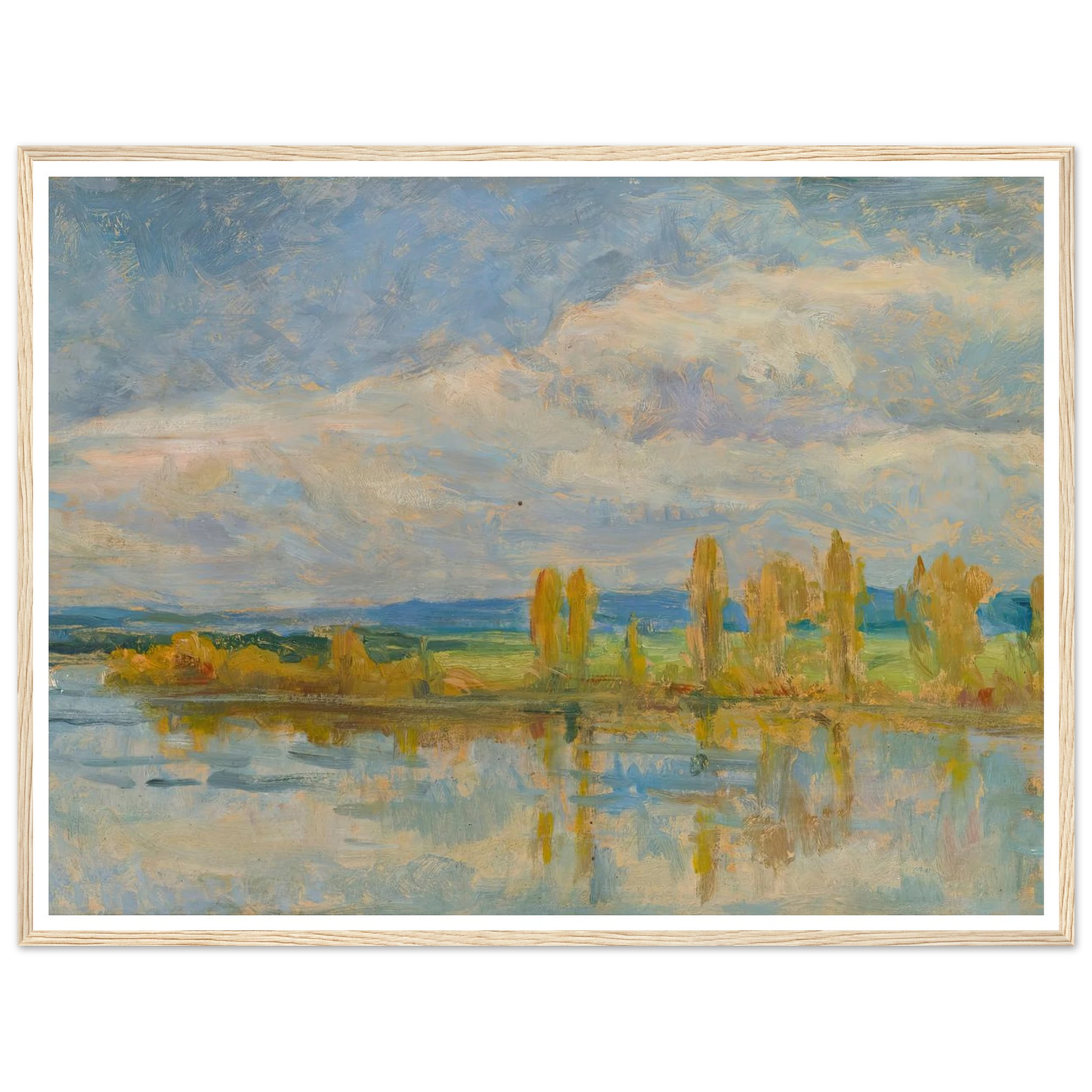 La Seine À Guernes Art Print | Maximilien Luce - Framed Poster - 30x40 cm / 12x16″ - Black frame