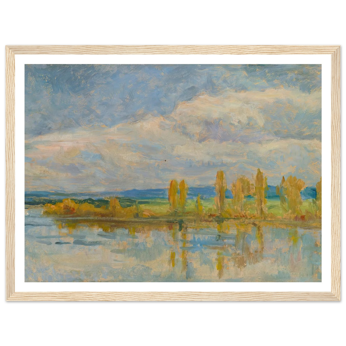 La Seine À Guernes Art Print | Maximilien Luce - Framed Poster - 30x40 cm / 12x16″ - Black frame