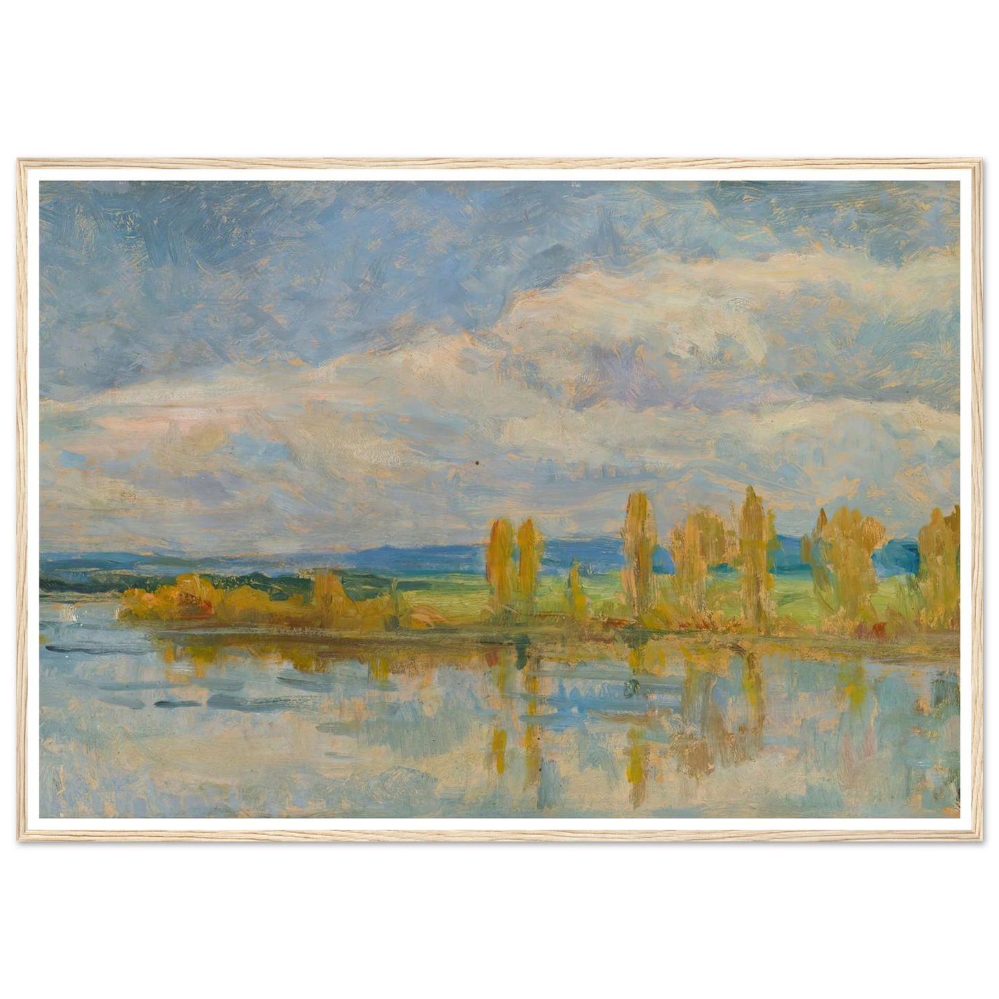 La Seine À Guernes Art Print | Maximilien Luce - Framed Poster - 30x40 cm / 12x16″ - Black frame