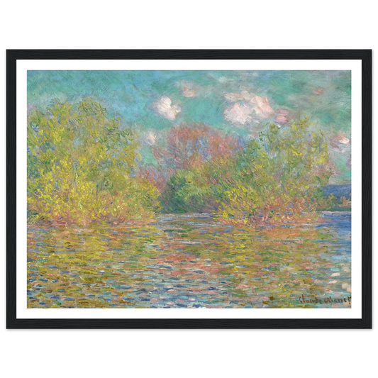 La Seine près de Giverny (1888) Art Print | Claude Monet - Framed Poster - 30x40 cm / 12x16″ - Black frame
