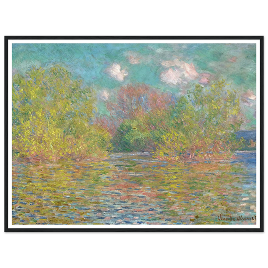 La Seine près de Giverny (1888) Art Print | Claude Monet - Framed Poster - 30x40 cm / 12x16″ - Black frame