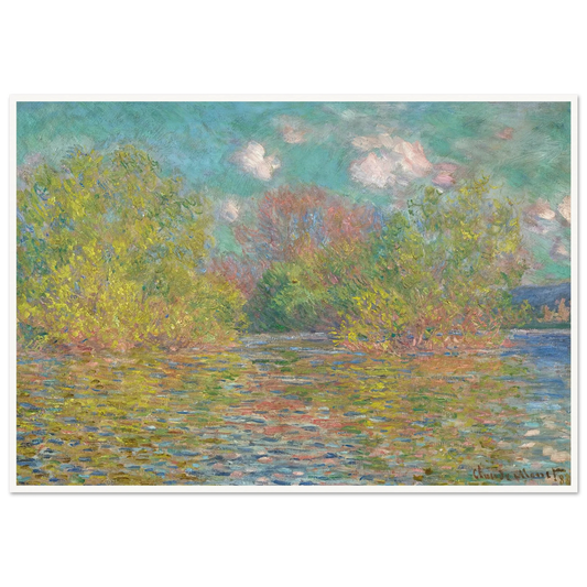 La Seine près de Giverny (1888) Art Print | Claude Monet - Framed Poster - 30x40 cm / 12x16″ - Black frame